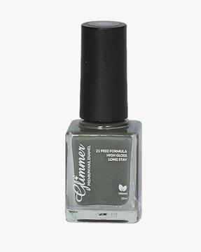 high gloss vegan premium nail enamel polish military green p 143