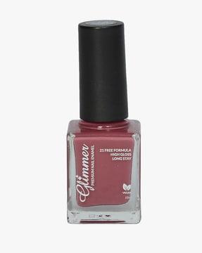 high gloss vegan premium nail enamel polish pinkish red p 123