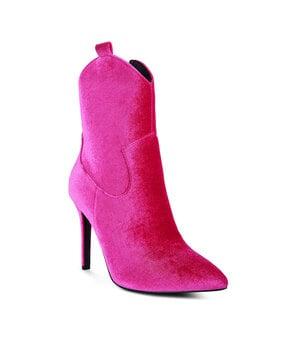 high heels ankle-length boots