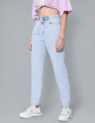 high rise mom fit jeans