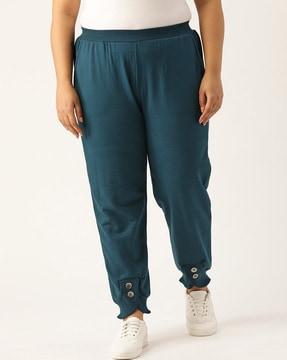 high rise pants with elasticated waist
