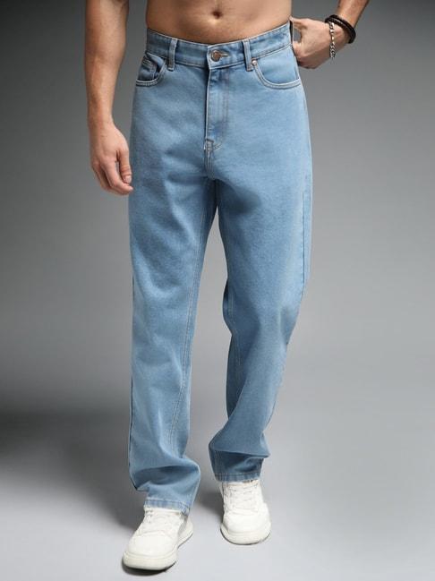 high-star-blue-cotton-straight-fit-jeans