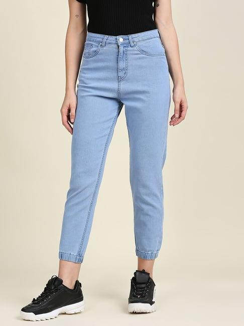 high star blue slim fit high rise jogger jeans