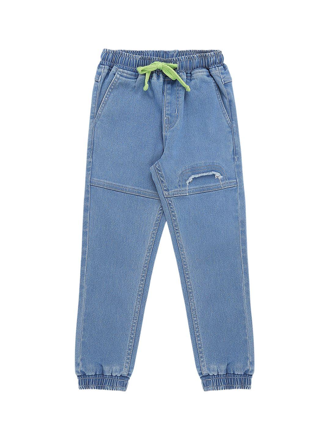 high star boys blue jogger mildly distressed stretchable jeans