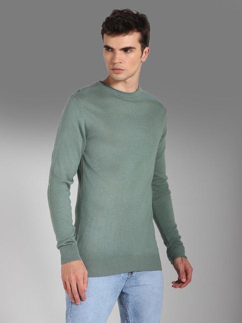 high star green regular fit sweater