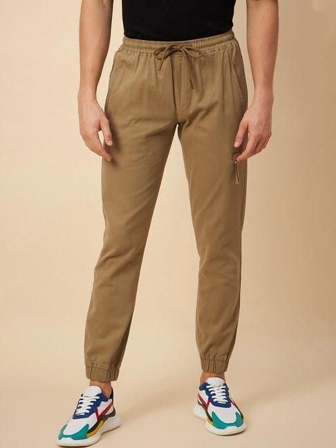 high star khaki relaxed fit jogger pants