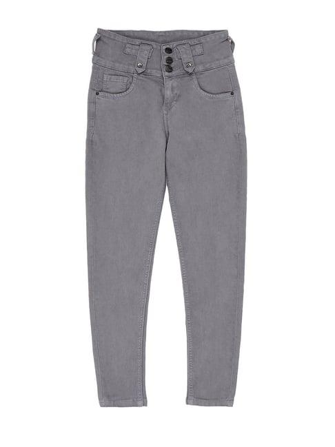 high star kids grey solid jeans