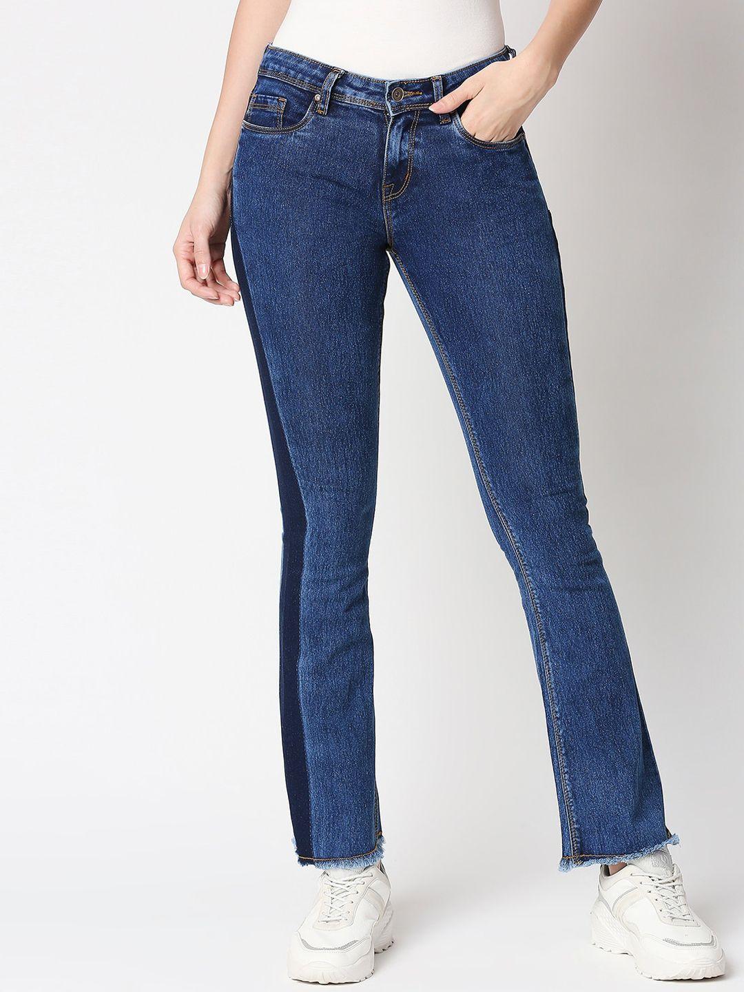 high star women blue clean look bootcut jeans