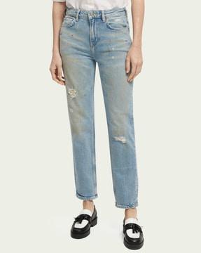 high five mid-wash slim fit jeans