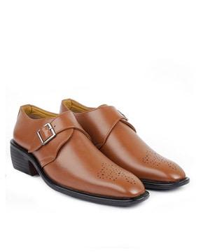 high heel monks with perforations