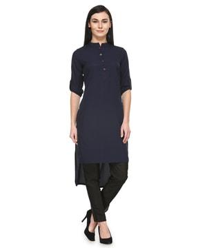 high-low straight kurta