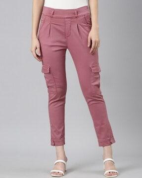 high-rise jeans with 5-pocket styling
