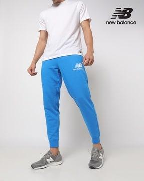 high-rise joggers with elasticated drawstring waist