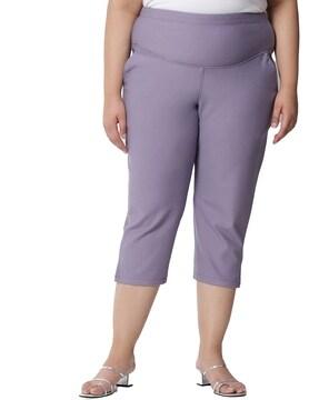 high-rise relaxed fit capris