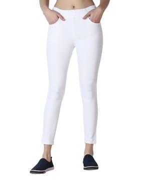 high-rise skinny fit jeggings