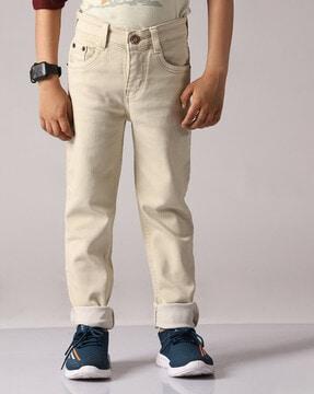 high-rise slim fit jeans