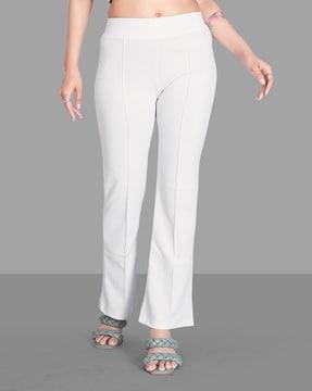 high-rise stretch pants