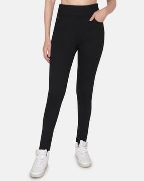 high-rise stretchable jeggings