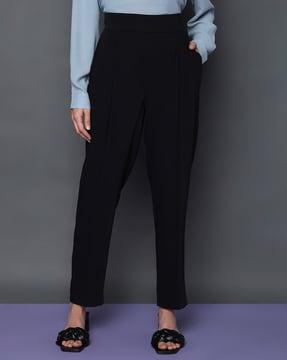 high-rise ankle length pants