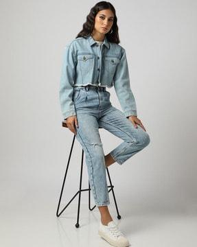 high-rise baggie fit jeans