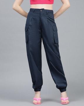 high-rise baggy fit cargo pants