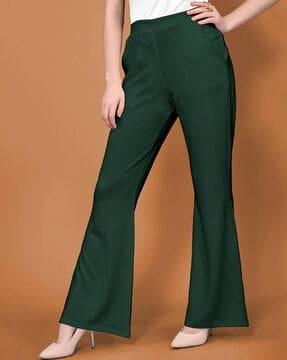 high-rise boot fit trousers