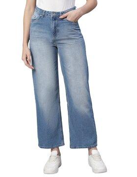 high-rise bootcut jeans