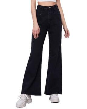 high-rise bootcut jeans