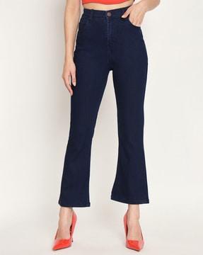 high-rise bootcut jeans