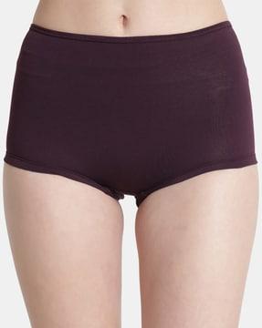 high-rise boy shorts with elasticated waist