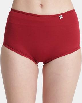 high-rise boy shorts with elasticated waist