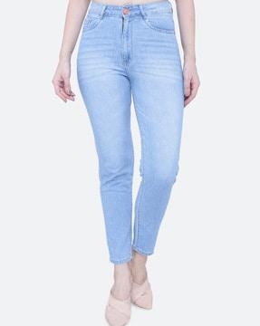 high-rise boyfriend jeans