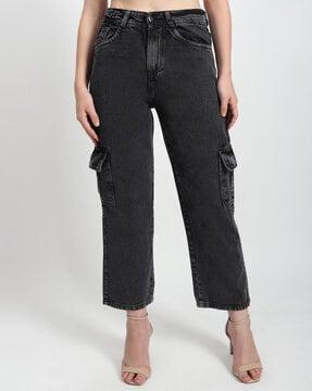 high-rise boyfriend jeans