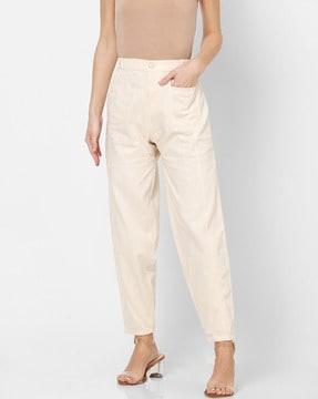 high-rise cargo pants