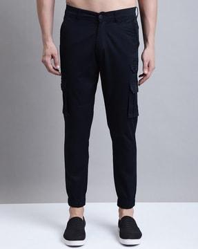 high rise cargo pants