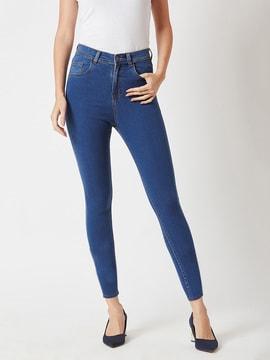 high-rise cropped skinny jeans