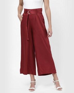 high-rise culottes with belt