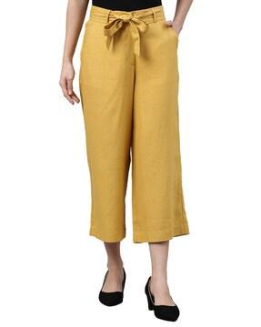 high-rise culottes with belt