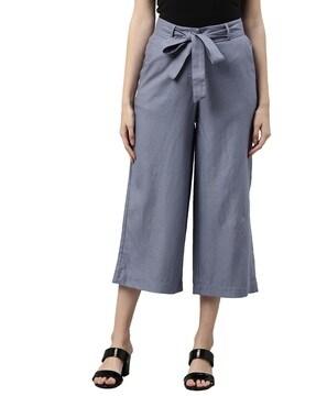 high-rise culottes with belt