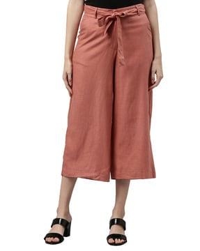 high-rise culottes with insert pockets