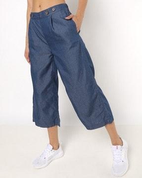 high-rise culottes with slip pockets