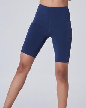 high-rise cycling knit shorts 