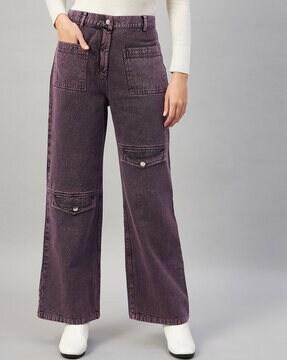 high rise flared jeans