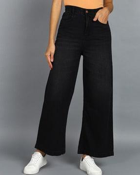 high-rise flared jeans