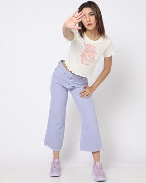 high-rise flared jeans