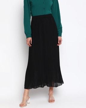 high-rise flared skirt