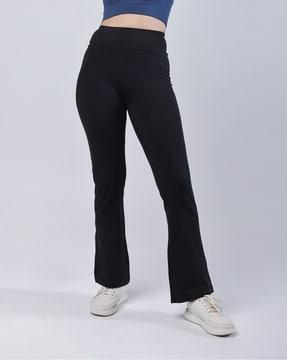 high-rise flat-front pants