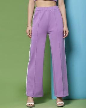 high-rise flat-front pants