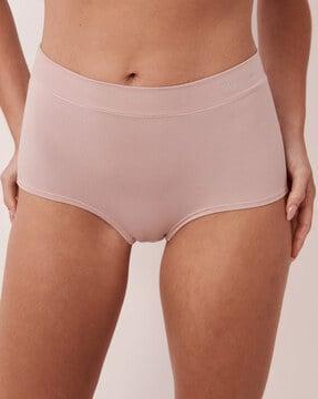 high-rise hipster panties with elasticated waist