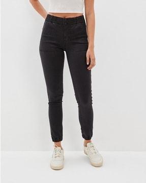 high-rise jogger jeans